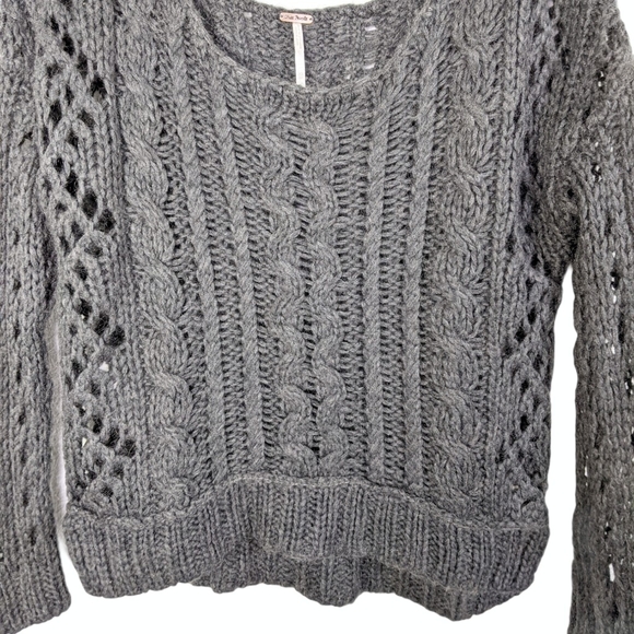 FP Oversized Cable Knit Mohair Chunky Sweater XS - Picture 6 of 16